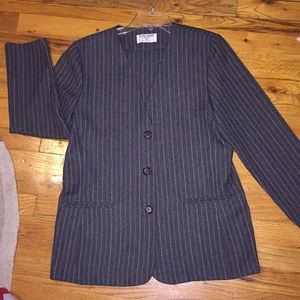 Gray pinstripe light weight blazer used